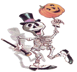 Skeleton with Pumpkin